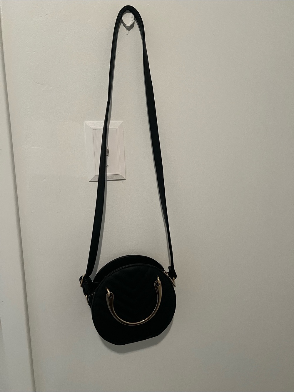 Juicy Couture Black Round Crossbody with Gold Handle